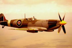 image: A Spitfire in flight