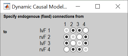 Screenshot of the A-matrix specification screen