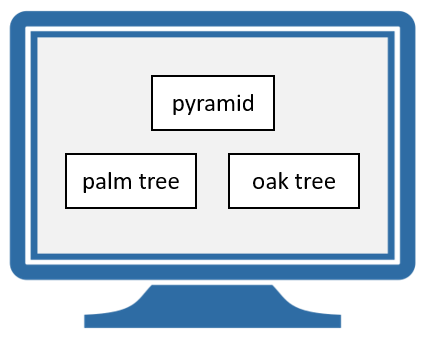 Example stimulus from the semantic matching task