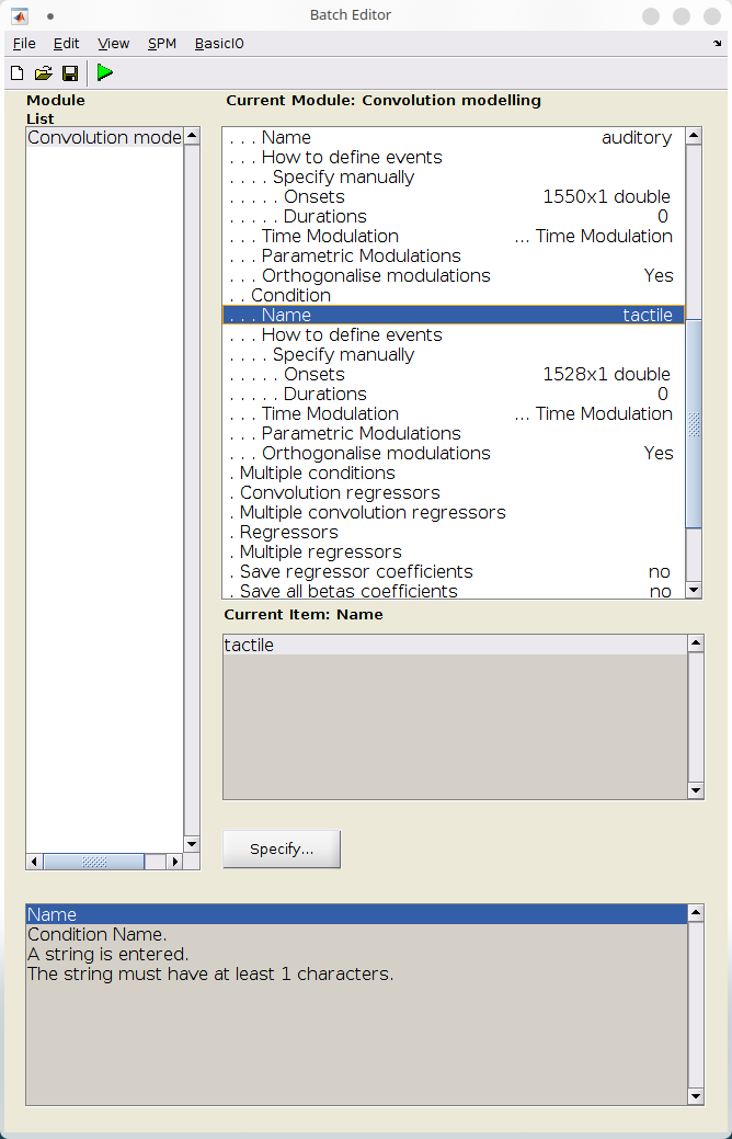 Specifying the conditions of the convolution model