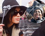 'Big Inauguration, tiny Aretha hat!' Katy Perry sports miniature version of Franklin's famous 2009 headgear in Washington 