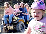 Seven-year-old Alana 'Honey Boo Boo' Thompson and her extended family were pictured ignoring basic guidelines as they piled en masse onto the back of a moving quad bike in Georgia yesterday.