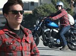 Hungry for McDonalds! Josh Hutcherson grabs fast food... while cruising on his motorbike in Malibu