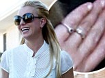 The singer stepped out without her engagement ring on Monday, replacing the sizeable diamond with a simple band.