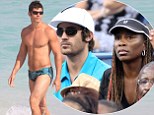 Making a splash! Tennis star Venus Williams's new boyfriend Elio Pis shows off his buff body in a pair of Speedos 